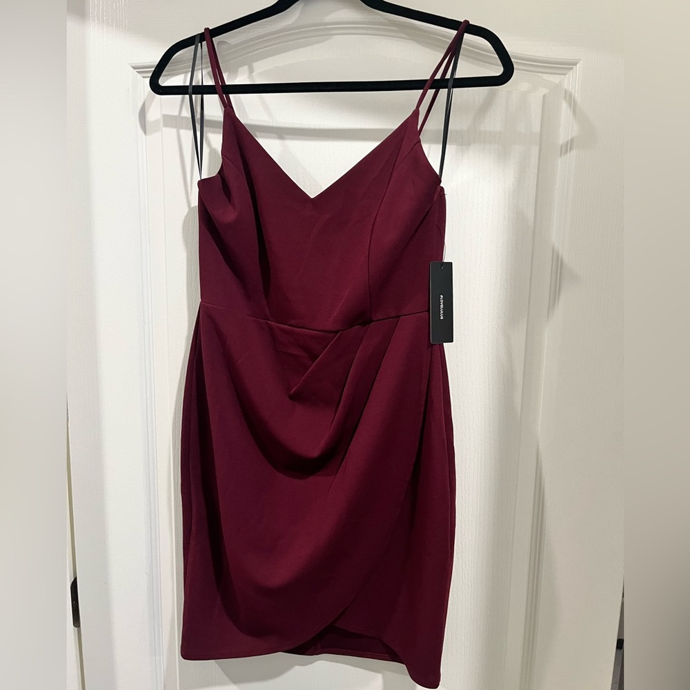 Lulus Forever Your Girl Wine Red Bodycon Dress, large